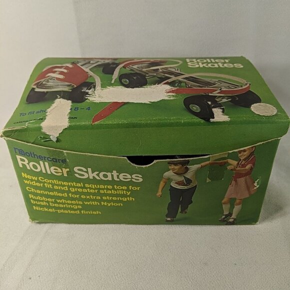 Mothercare Vintage Roller Skates Kids 8-4 Made in Britain Rollschuhe 25-37 Red - Picture 1 of 14